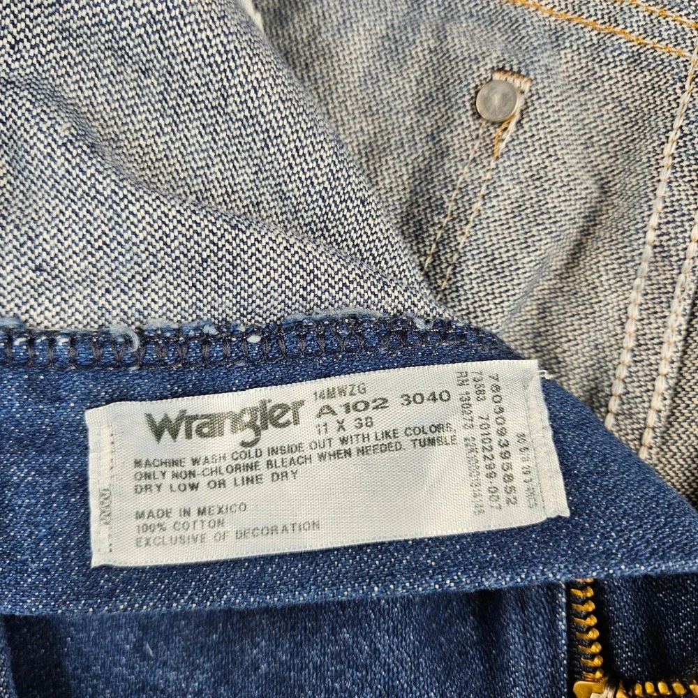 Wrangler Cowboy Cut Slim Fit‎ Jeans Indigo Blue 14MWZG 11x38 NWT